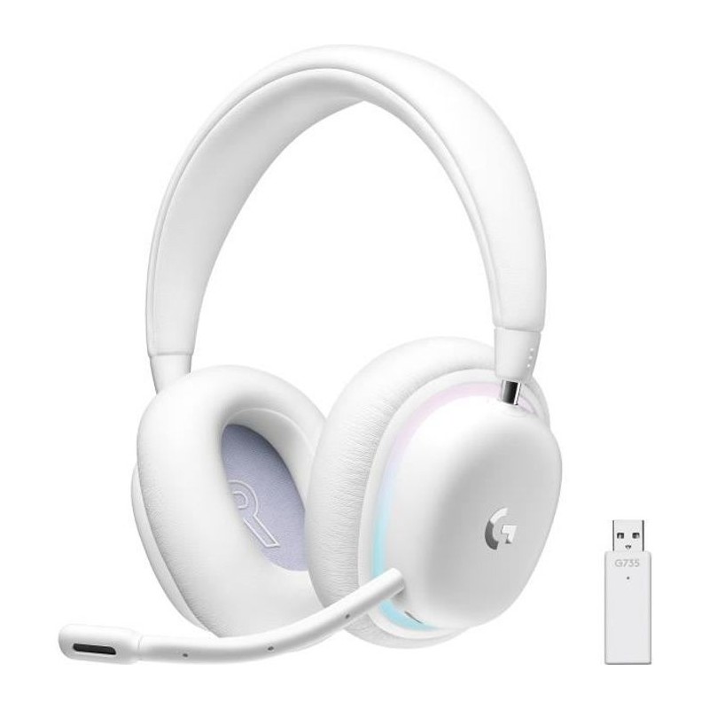 Casque Gamer - Sans fil - Logitech G - G735 Lightspeed - RVB - Micro amovible...