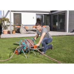 Dévidoir métal sur roues 100 GARDENA - Stabilité et praticité - Garantie 5 ans