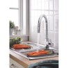 GROHE Robinet de cuisine évier Feel, douchette extractible, rotation 360°, be...