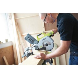 RYOBI - Scie a coupe d'onglets radiale 1 500 W - lame 216 mm 48 dents - capac...