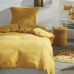 Parure de lit - TODAY - 123333 - 1 personne - 140x200 cm - Gaze de coton unie...