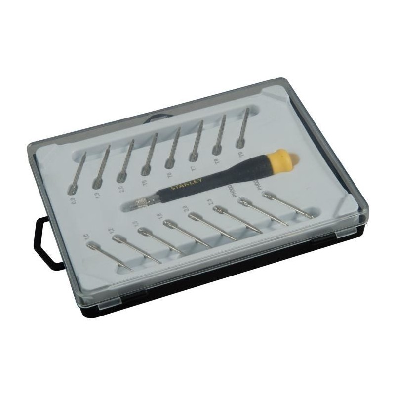 Jeu de 16 Micro Tournevis Multilames - STANLEY - STHT0-62633 - Fente + Philli...