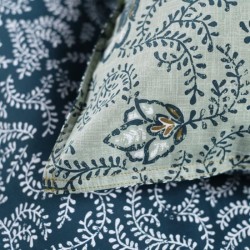 Parure de lit - TODAY - Sunshine - Bleu - 2 personnes - 220x240 cm - Coton na...