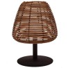Lampe de table sans fil - LUMISKY - BOHEME - H25 cm - Rotin naturel - LED bla...