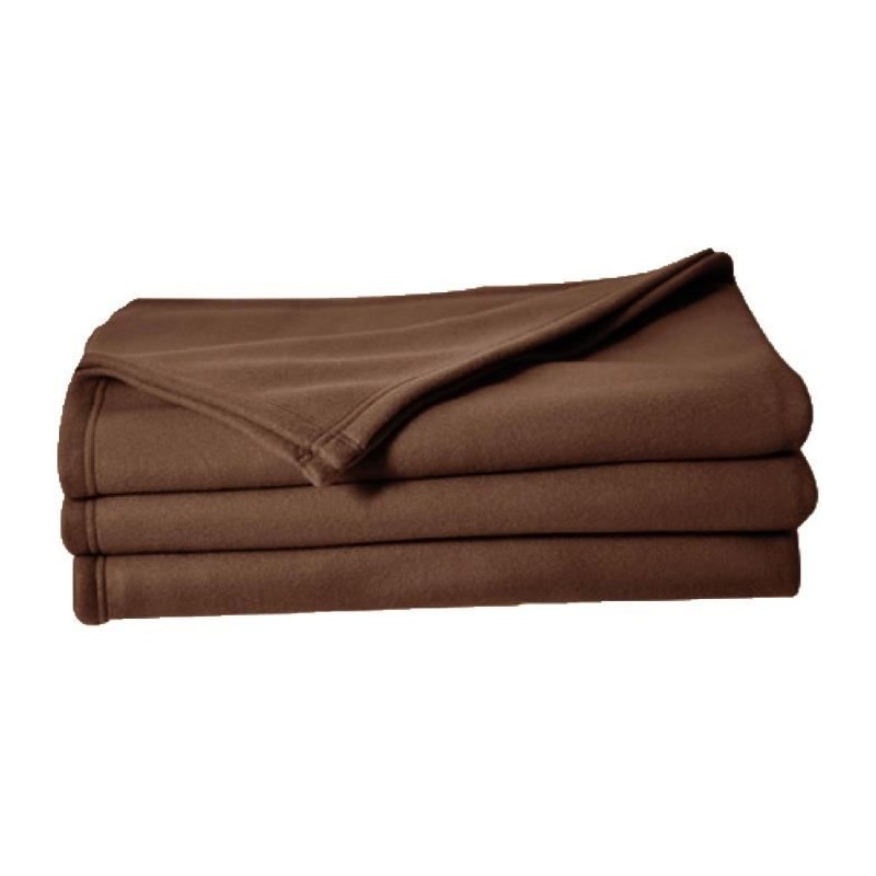 Couverture Polaire Toison d'Or - Poleco - 220 x2 40 cm - Coloris Chocolat