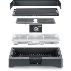 Barbecue électrique SEVERIN - PG8567 - Surface de cuisson 44,5x26cm - Thermos...