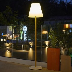 Lampadaire solaire et rechargeable - LUMISKY - STANDY WOOD SOLAR - H150 cm - ...