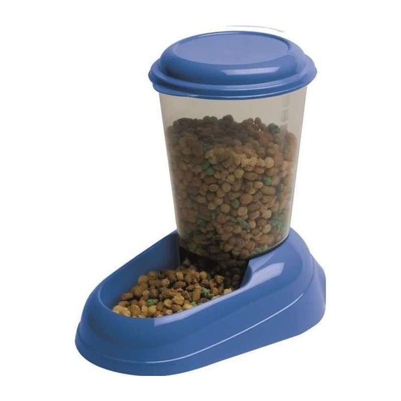 FERPLAST Distributeur croquettes Zenith 3L en plastique - 29,2x20,2x28,8 - Bl...