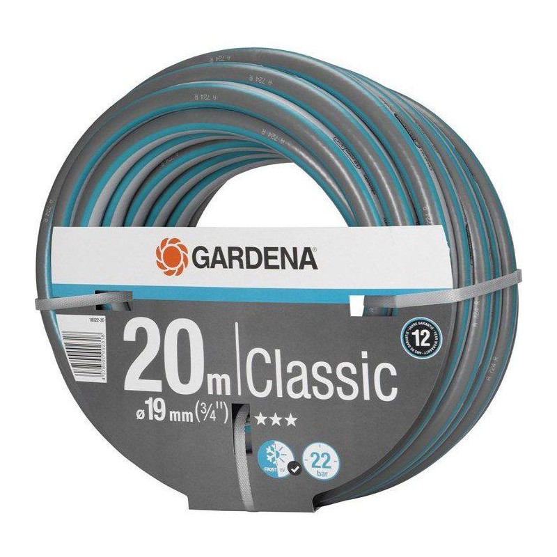 GARDENA Tuyau d'arrosage Classic – Longueur 20m – Ø19mm – Haute résistance pr...