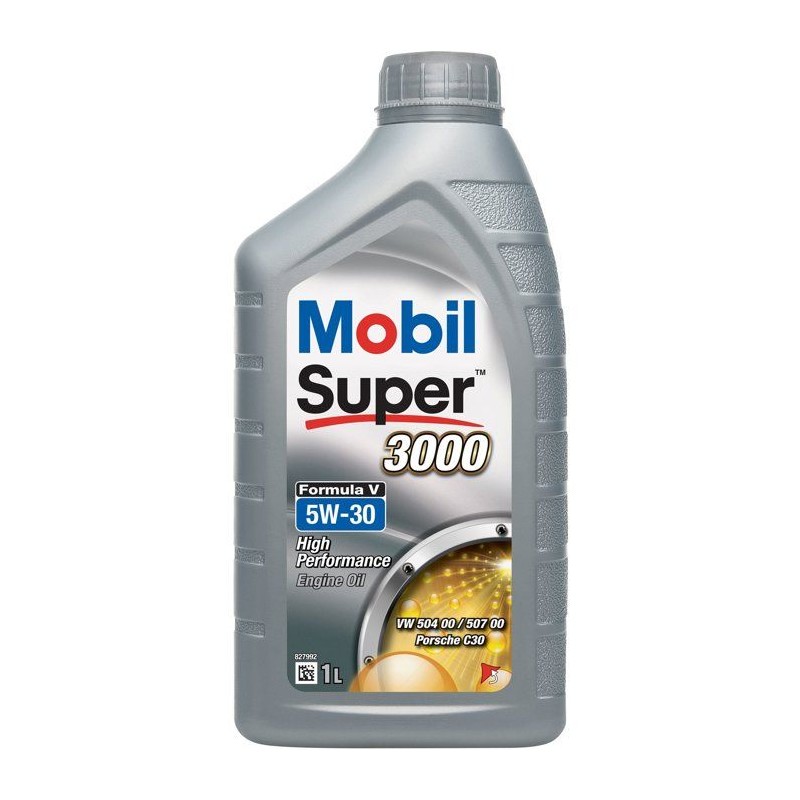 Huile moteur 5W-30 Synthétique - MOBIL - Super 3000 - Formula-V -bidon 1L -  ...
