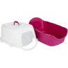 Bac a litiere TRIXIE Vico - Couvercle - 40 × 40 × 56 cm - Baie et blanc