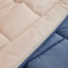 CALGARY - Couette Chaude Microfibre 400gr/m² - Pétrole et Mastic - 220 x 240 cm