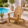Fauteuil de jardin Adirondack pliable en bois d'Acacia FSC - MALO - Bois natu...