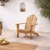 Fauteuil de jardin Adirondack pliable en bois d'Acacia FSC - MALO - Bois natu...