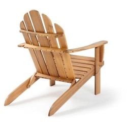 Fauteuil de jardin Adirondack pliable en bois d'Acacia FSC - MALO - Bois natu...