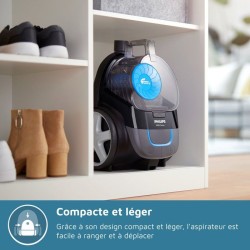 Aspirateur sans sac PHILIPS - FC9331/09 - Série 3000 PowerPro Compact