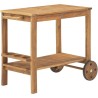 Desserte de jardin a roulettes en bois d'acacia FSC - SOLIS - Avec porte-bout...