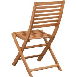 Lot de 4 chaises de jardin pliantes - EDEN - Bois Eucalyptus FSC - 57,5 x 46,...