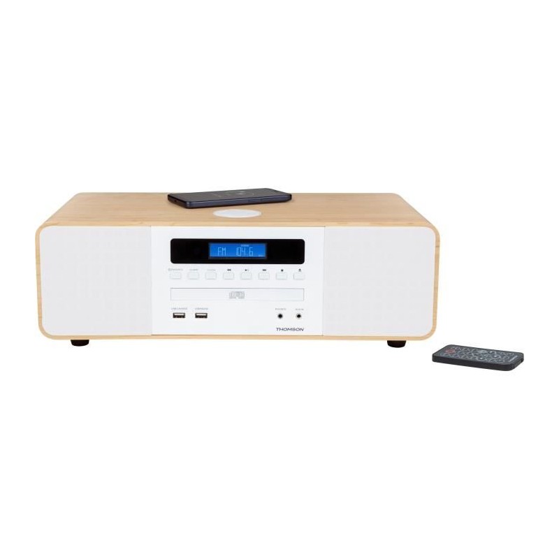Chaîne compacte Bluetooth - THOMSON - Blanche/Induction - Radio FM/CD/MP3/USB...