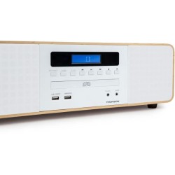 Chaîne compacte Bluetooth - THOMSON - Blanche/Induction - Radio FM/CD/MP3/USB...