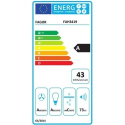 Hotte pyramidale - FAGOR - FAH3419 - 617 m³/h - 3 vitesses - Éclairage LED