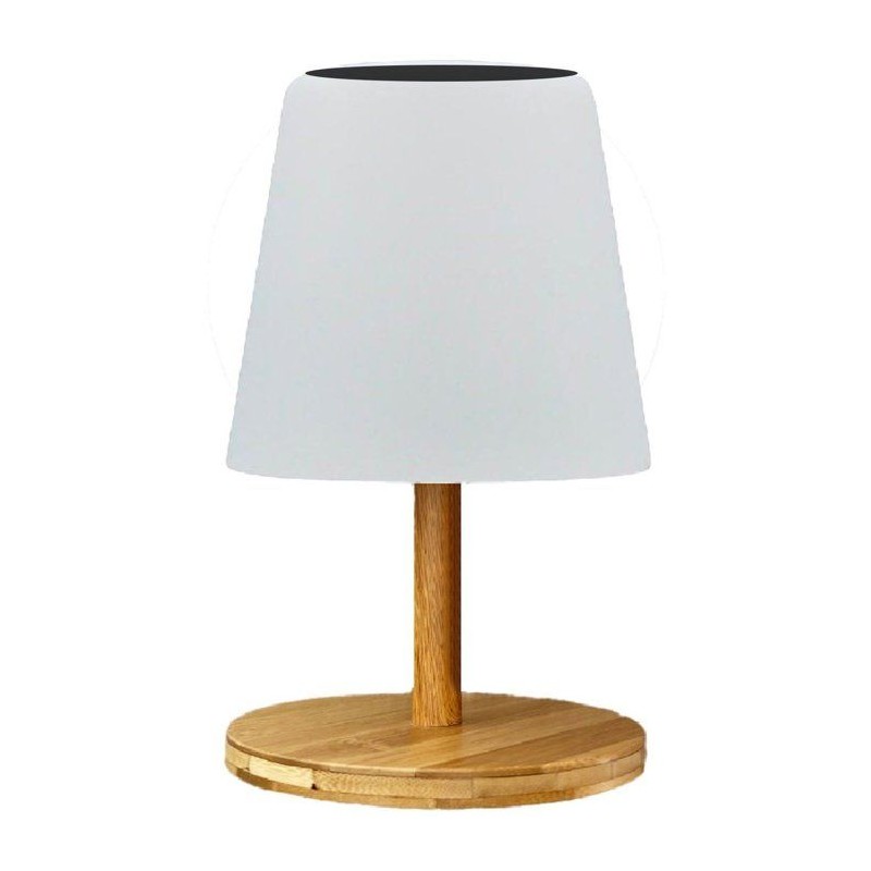 Lampe de table solaire et rechargeable - LUMISKY - STANDY MINI WOOD SOLAR - H...