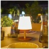 Lampe de table solaire et rechargeable - LUMISKY - STANDY MINI WOOD SOLAR - H...