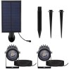 Doubles spots solaires 2 en 1 a piquer ou a fixer - LUMISKY - ROUNDY - H27 cm...