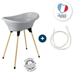 THERMOBABY Kit baignoire VASCO Gris charme : baignoire + pieds + tuyau de vid...