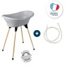 THERMOBABY Kit baignoire VASCO Gris charme : baignoire + pieds + tuyau de vid...