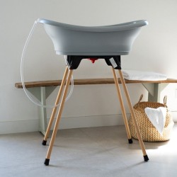 THERMOBABY Kit baignoire VASCO Gris charme : baignoire + pieds + tuyau de vid...