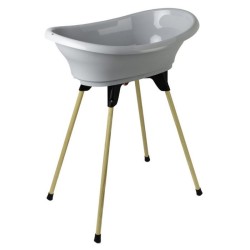 THERMOBABY Kit baignoire VASCO Gris charme : baignoire + pieds + tuyau de vid...