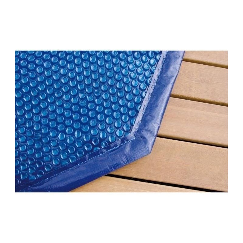 Bâche a bulles pour piscine bois UBBINK octogonale 300x490 - Bleue - 400 microns