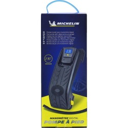 Pompe a pied a manometre digital - MICHELIN - Précision 0.05 bars jusqu'a 7 b...