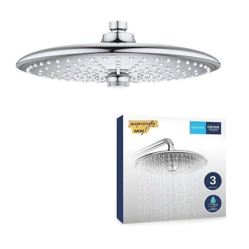 GROHE - Douche de tete Vitalio Joy 260 - 3 jets - chromé - raccords filetés 1...