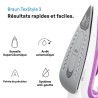 Fer Vapeur BRAUN SI3030PU - TexStyle - Systeme anti-tartre - débit