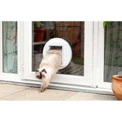 SUREFLAP Grande chatiere a puce électronique - Blanc -  178 mm x 170 mm (Mémo...