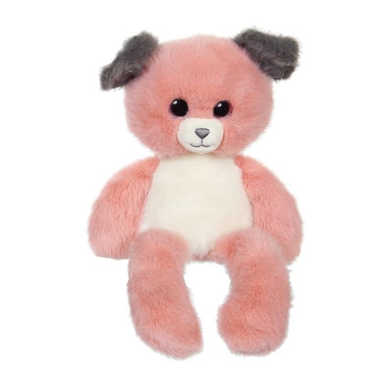 Peluche Chien Leggies - GIPSY TOYS - Rose et Gris, 48 cm