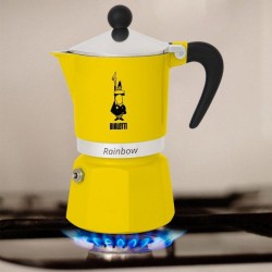 Cafetiere italienne - BIALETTI - RAINBOW - 6 tasses - 0,30 L - Jaune