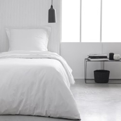 Drap housse TODAY Essential - 90 x 190 cm - 1 personne - 100% Coton uni - Craie
