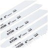 RYOBI - Blister 6 lames panachées scie sabre longueur 100 / 152 mm bois / mét...