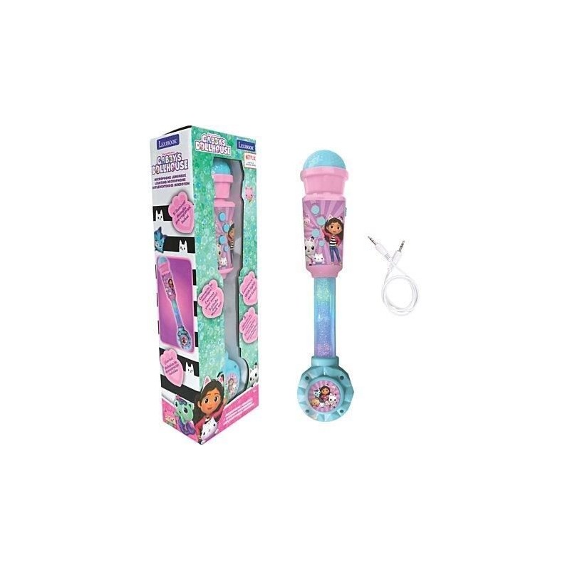 Microphone Gabby et la maison magique avec tube lumineux, enceinte (entrée au...