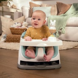 INGENUITY Réhausseur de chaise bébé enfant de 6 mois a 3 ans, Base 2 en 1 Bru...