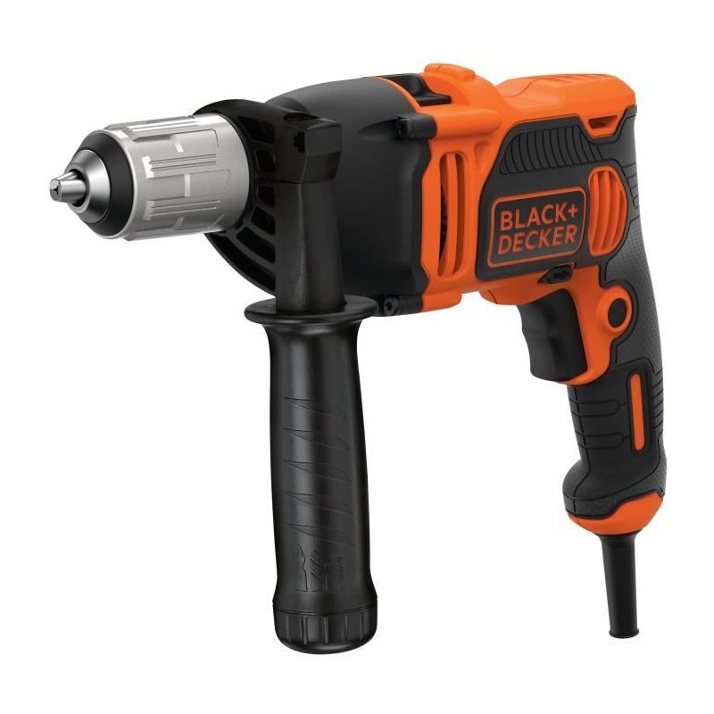 Perceuse a percussion filaire - 850W -BLACK+DECKER - BEH850-QS - avec 6 mecges