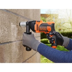Perceuse a percussion filaire - 850W -BLACK+DECKER - BEH850-QS - avec 6 mecges