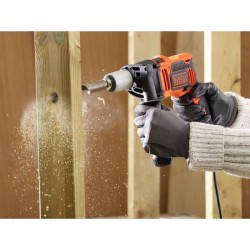 Perceuse a percussion filaire - 850W -BLACK+DECKER - BEH850-QS - avec 6 mecges