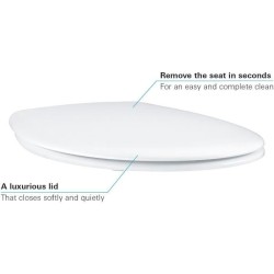 Abattant WC - GROHE - Bau Ceramic - Duroplast - Blanc alpin - SoftClose