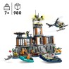 LEGO 60419 City La Prison de la Police en Haute Mer, Jouet avec Hélicoptere e...