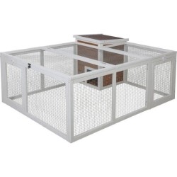 KERBL - Enclos d'extérieur petits animaux -  132 x 102 x 59 cm - Maison intég...