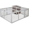 KERBL - Enclos d'extérieur petits animaux -  132 x 102 x 59 cm - Maison intég...